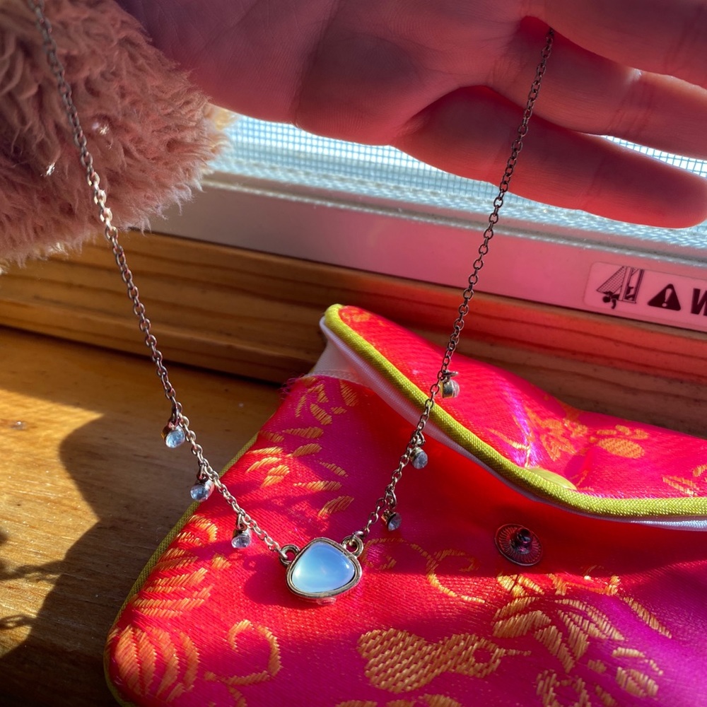 Gold and crystal necklace